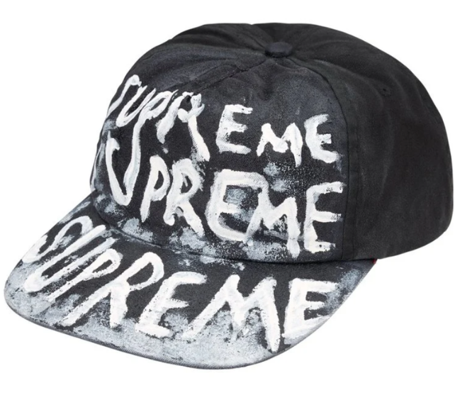 Boné Supreme FW26 "Josh Smith x Supreme Boné Painted 5-Panel" Preto
