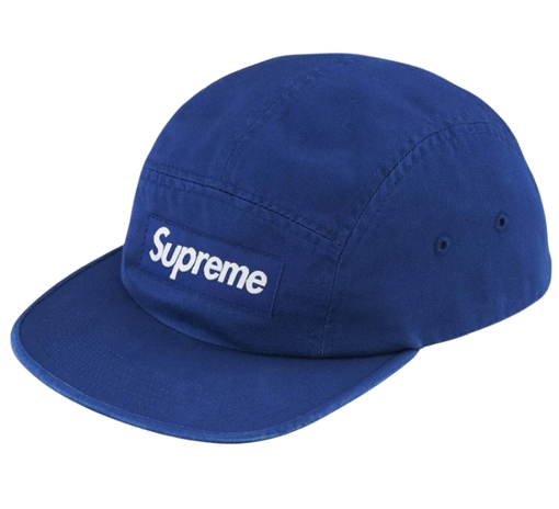 Boné Supreme SS26 "Washed Chino Twill" Azul