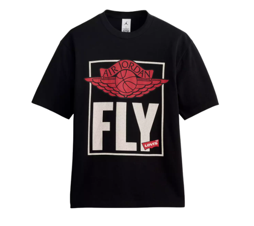 Camiseta Levi's x Air Jordan "Fly" Preto