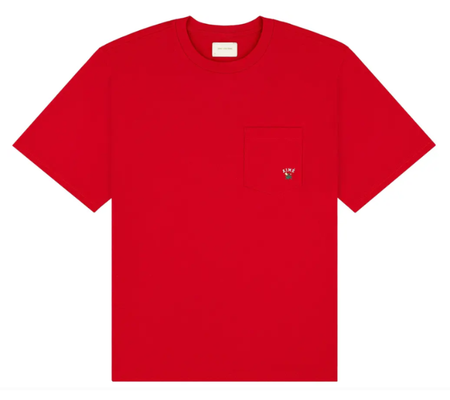Camiseta Aimé Leon Dore "Crest Pocket Tee Equestrian Red" Vermelho