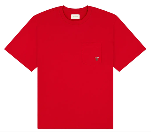 Camiseta Aimé Leon Dore "Crest Pocket Tee Equestrian Red" Vermelho