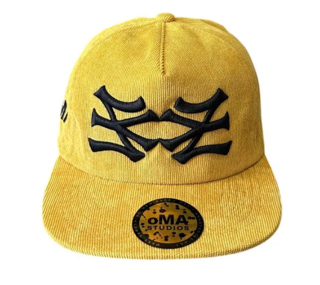Boné Oma Design "NY NY Corduroy" Amarelo/Preto