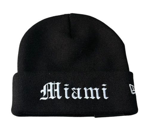 Touca Supreme FW26 x New Era "Shop Beani Miami" Preto