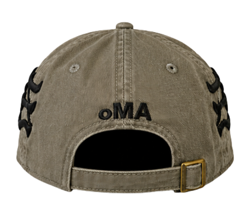 Boné Oma Design "NY NY Crown Curved Distressed" Verde Militar