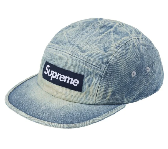 Boné Supreme FW26 "Washed Chino Twill" Denim
