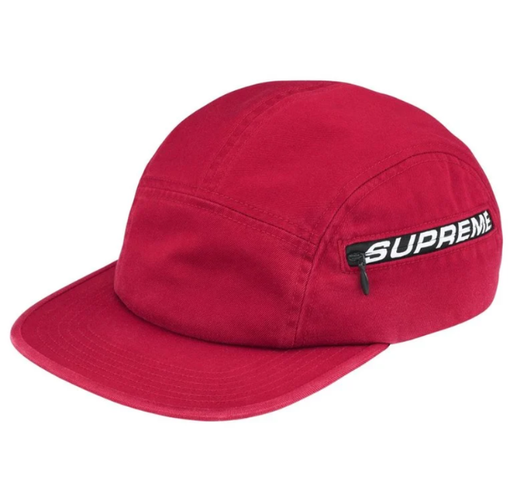 Boné Supreme "Side Zip SS26" Vermelho