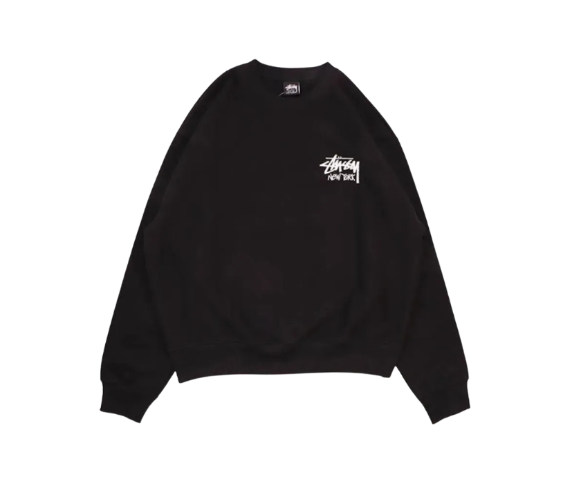 Crewneck Stussy "Stock New York" Preto