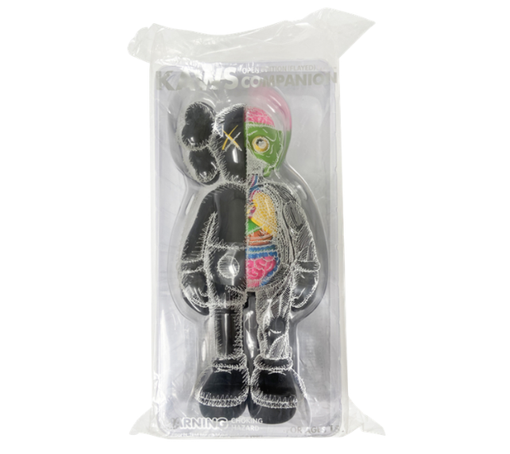 Boneco Kaws "Companion Flayed Open Edition Vinyl Black" Preto