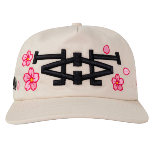 Boné Oma Design "LA LA Cherry Blossom" Creme/Preto