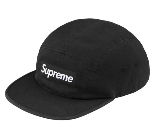 Boné Supreme FW26 "Washed Chino Twill" Preto