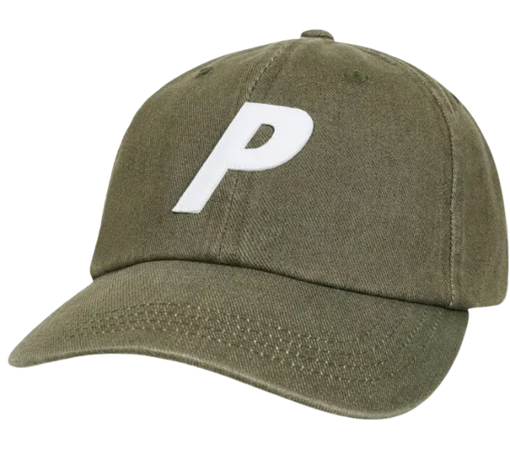 Boné Palace "Bleached Denim P 6-Panel Army Olive" Verde