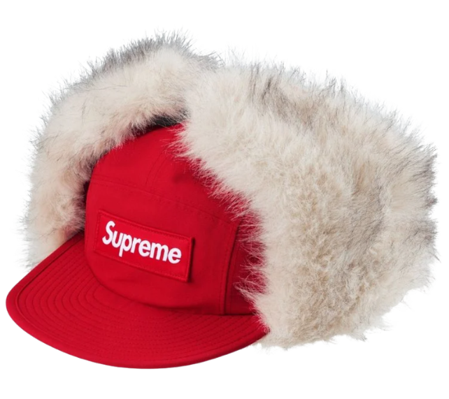 Boné Supreme FW26 "GORE-TEX Earflap Camp" Vermelho