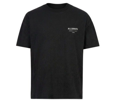 Camiseta AllSaints "Underground Oversized Crew Neck" Preto