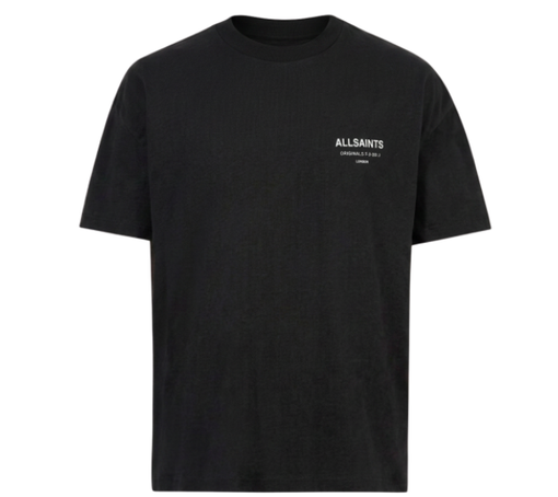 Camiseta AllSaints "Underground Oversized Crew Neck" Preto