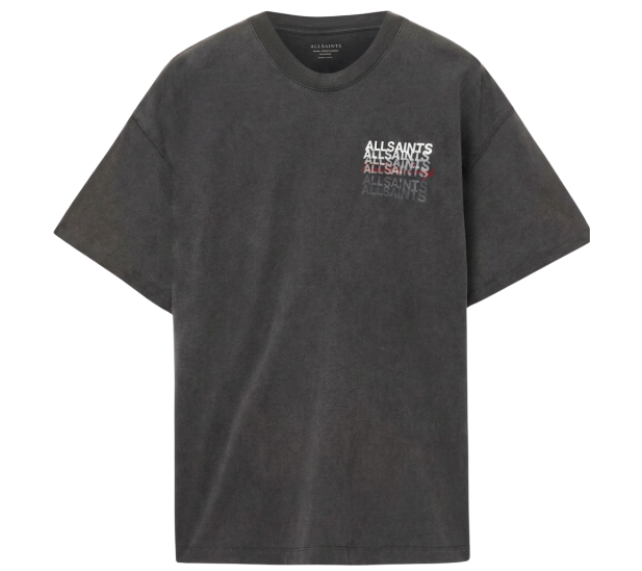 Camiseta AllSaints "Graphene Oversized Graphic Washed" Estonado