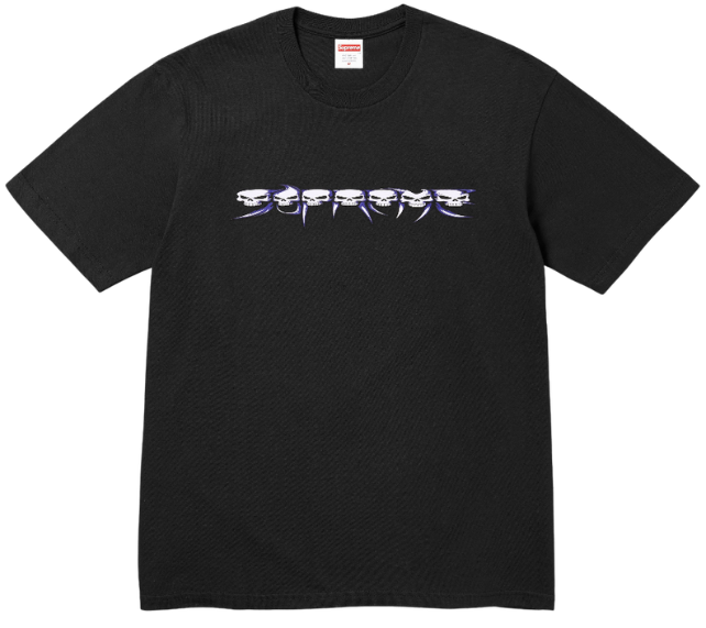 Camiseta Supreme FW26 "Skulls Spellout" Preto