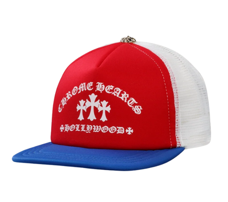 Boné Chrome Hearts "King Taco 4th Of July Trucker Hat" Vermelho/Azul