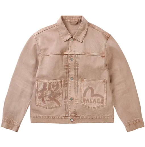 Jaqueta Palace x Evisu "Type II Denim Jacket Pink Wash" Rosa