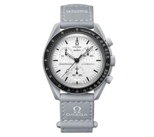 Relógio Swatch x Omega Bioceramic Moonswatch "1965" Cinza