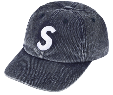 Boné Supreme SS26 "Pigment Coated S Logo 6-Panel" Azul Marinho