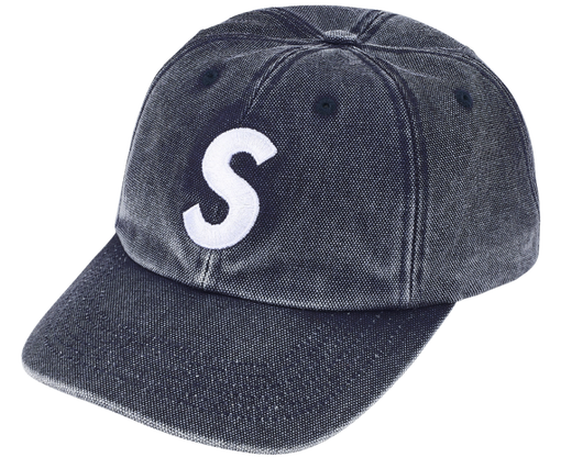 Boné Supreme SS26 "Pigment Coated S Logo 6-Panel" Azul Marinho