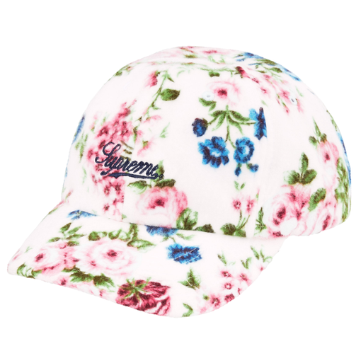 Boné Supreme SS26 "Floral Flanel 6-Panel" Branco