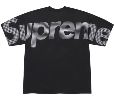 Camiseta Supreme FW26 "Checkerboard Intarsia S/S Top" Preto