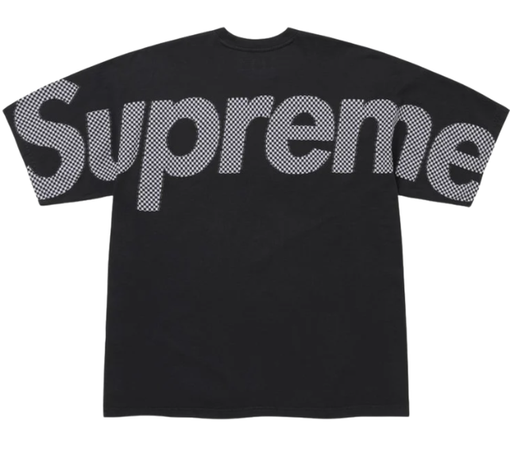 Camiseta Supreme FW26 "Checkerboard Intarsia S/S Top" Preto
