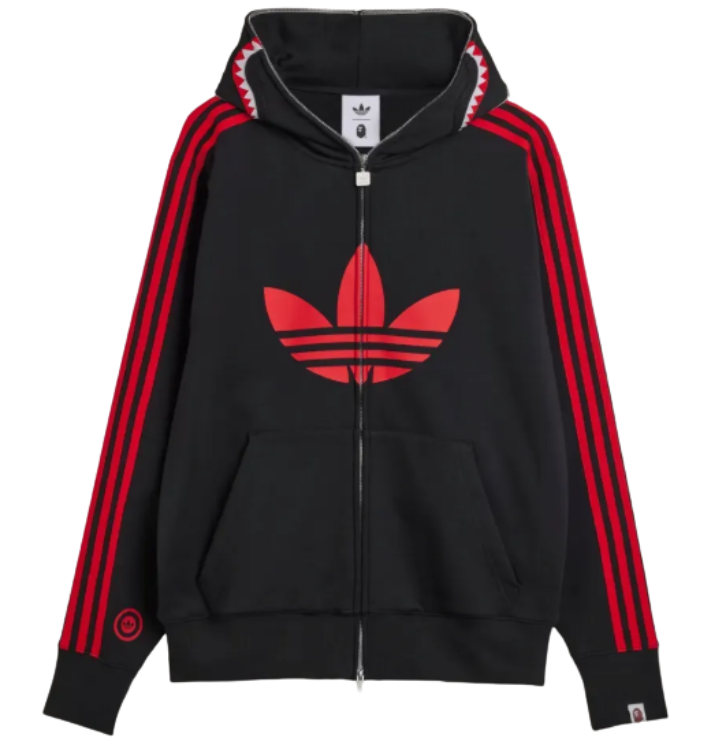 Moletom Adidas x BAPE "Ultimate Shark Black" Preto