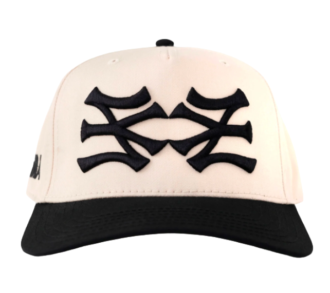 Boné Oma Design "NY NY Curved Brim" Creme/Preto