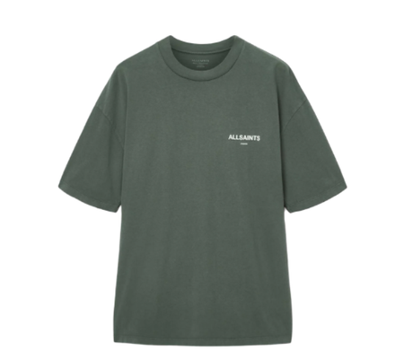 Camiseta AllSaints "Halcyon Short Sleeve Crew T-Shirt Garnet Green" Verde