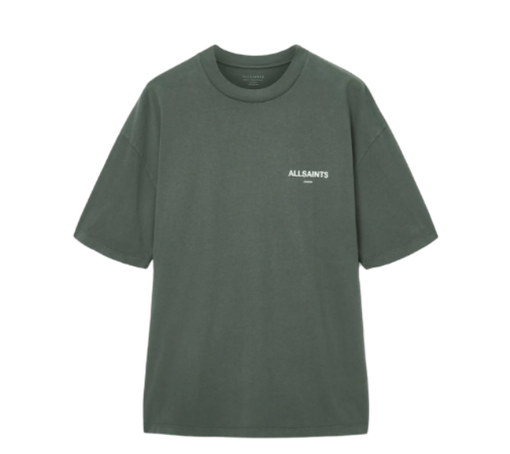 Camiseta AllSaints "Halcyon Short Sleeve Crew T-Shirt Garnet Green" Verde