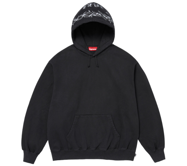 Moletom Supreme FW26 "Forever Hooded Sweatshirt" Preto