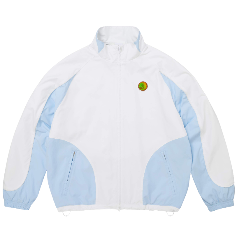 Jaqueta Supreme x Air Jordan SS26 "Track Jacket" Azul Claro