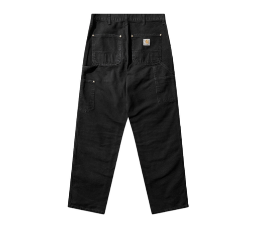 Calça Carhartt "Double Knee Pant Black Grind Wash" Preto