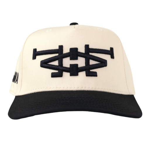 Boné Oma Design "LA LA Curved Brim" Creme/Preto