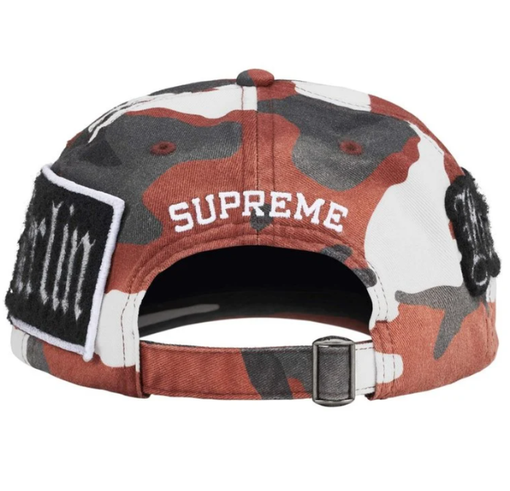 Boné Supreme SS26 "City Patches" Red Camo