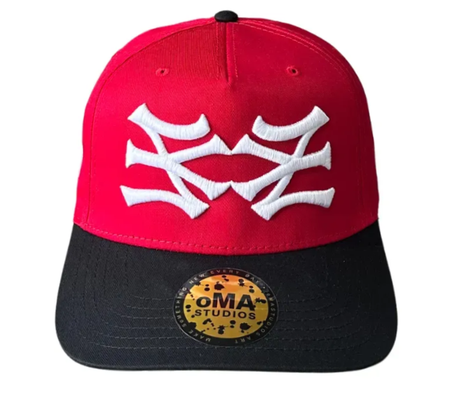 Boné Oma Design "NY NY Curved Brim Hat Red/Black" Vermelho/Preto