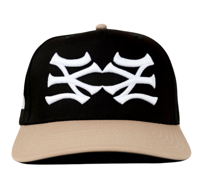 Boné Oma Design "NY NY Curved Brim" Preto/Bege
