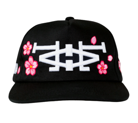 Boné Oma Design LA LA "Cherry Blossom" Preto
