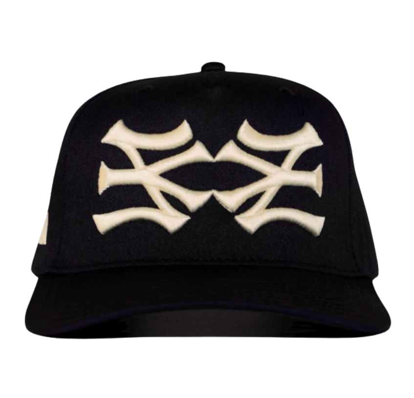 Boné Oma Design "NY NY Curved Brim" Preto/Creme
