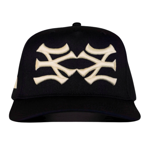 Boné Oma Design "NY NY Curved Brim" Preto/Creme