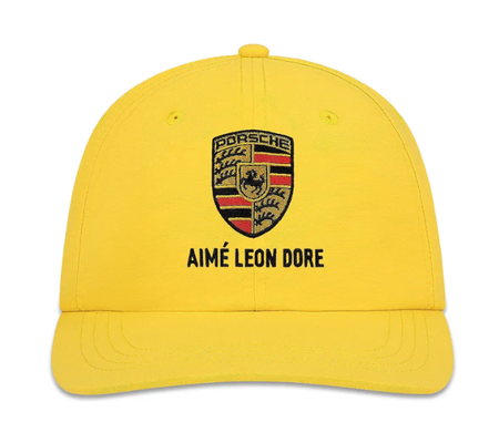 Boné Aimé Leon Dore x Porsche Nylon Logo "Aspen Gold" Amarelo