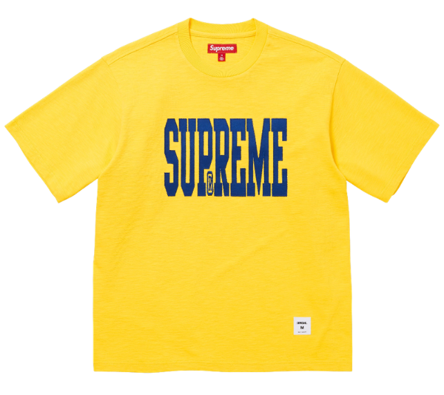 Camiseta Supreme FW26 "Stretch Appliqué S/S Top" Amarelo
