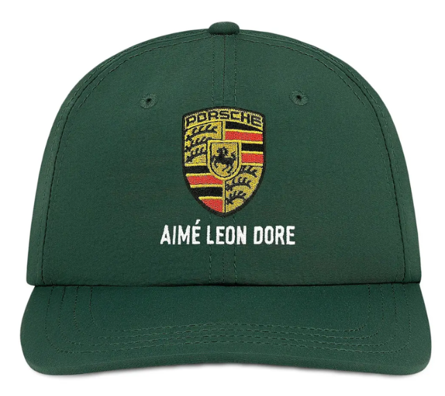 Boné Aimé Leon Dore x Porsche Nylon Logo "Pine Grove" Verde