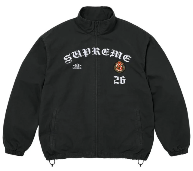 Jaqueta Supreme FW26 X Umbro "Cotton Ripstop Track Jacket Black" Preto