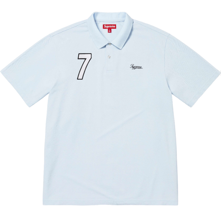 Camisa Supreme SS25 "Cursive Polo" Azul Claro