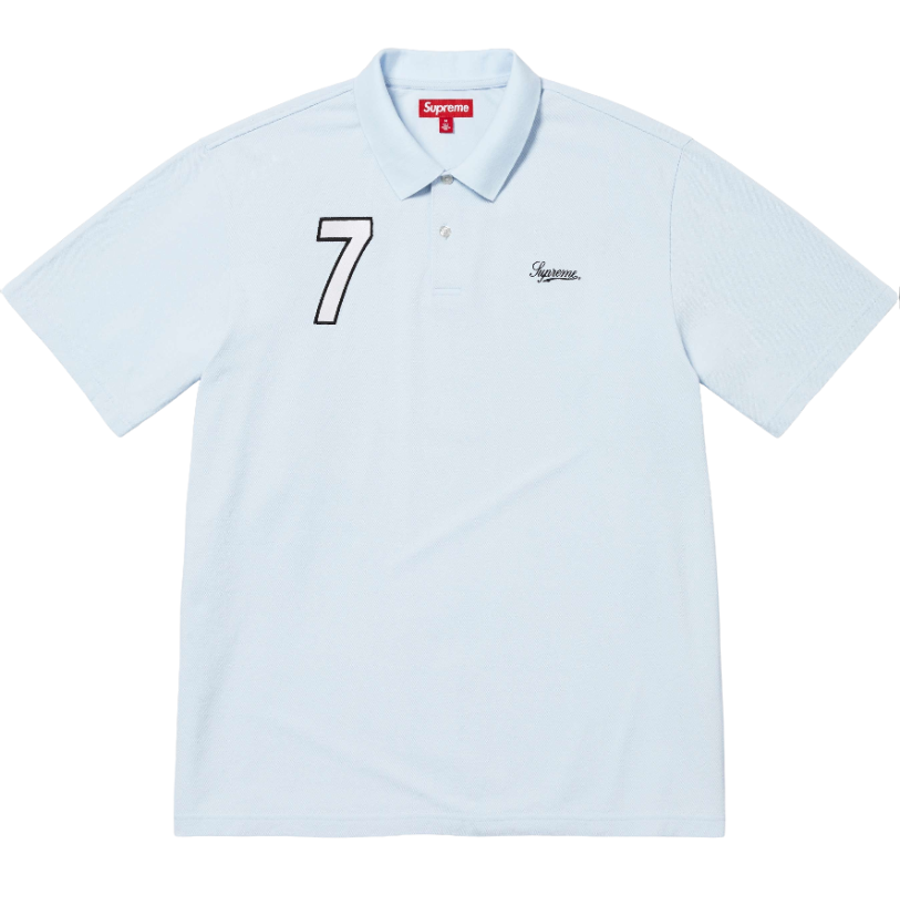 Camisa Supreme SS25 "Cursive Polo" Azul Claro