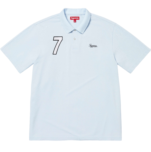Camisa Supreme SS25 "Cursive Polo" Azul Claro