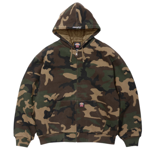 Moletom Supreme x Dickies "Quilted Lined Zip Up" Camuflado